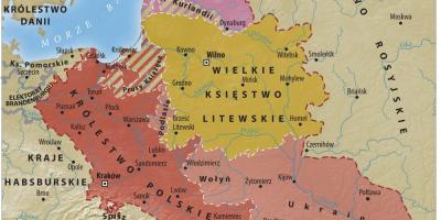 Mapa do grão-ducado da Lituânia