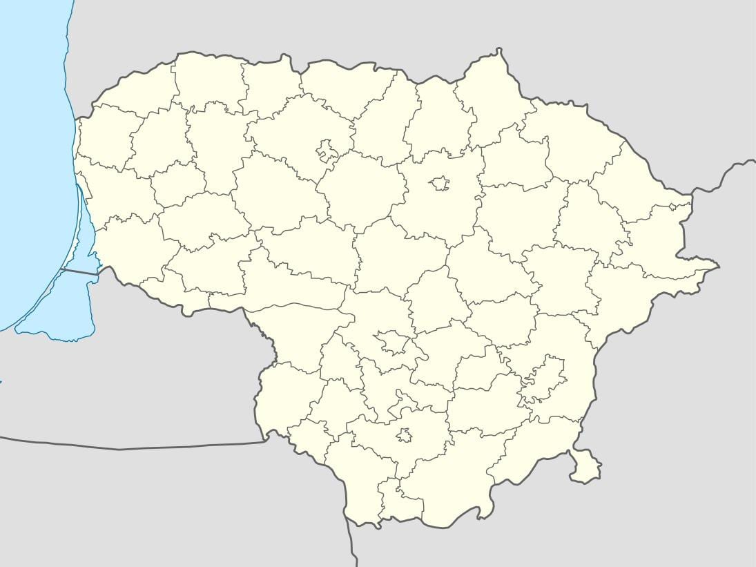 Mapa da Lituânia vetor