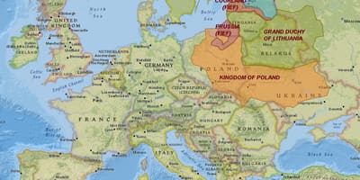 Mapa da Lituânia história